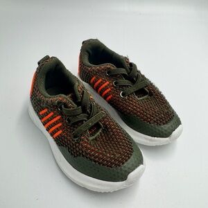 Primark Toddler Size 5 Girls Boys Kids' Olive Green and Orange Sneakers Shoes